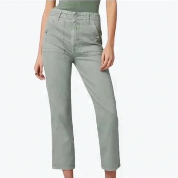 Joe’s Jeans The Honor green high rise vintage straight utility pants 29 NWT. EE - Picture 1 of 8